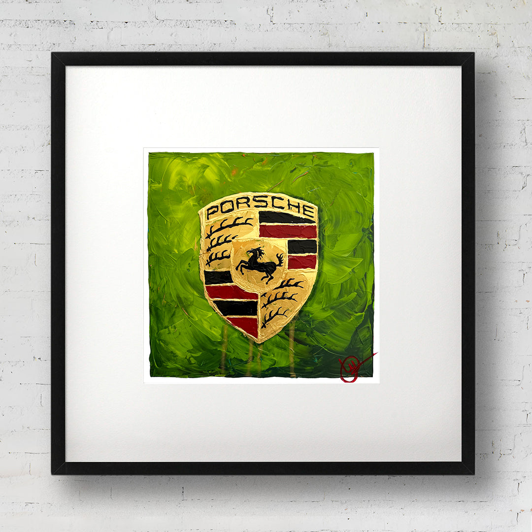 Porsche Emblem 52 - Olive Green